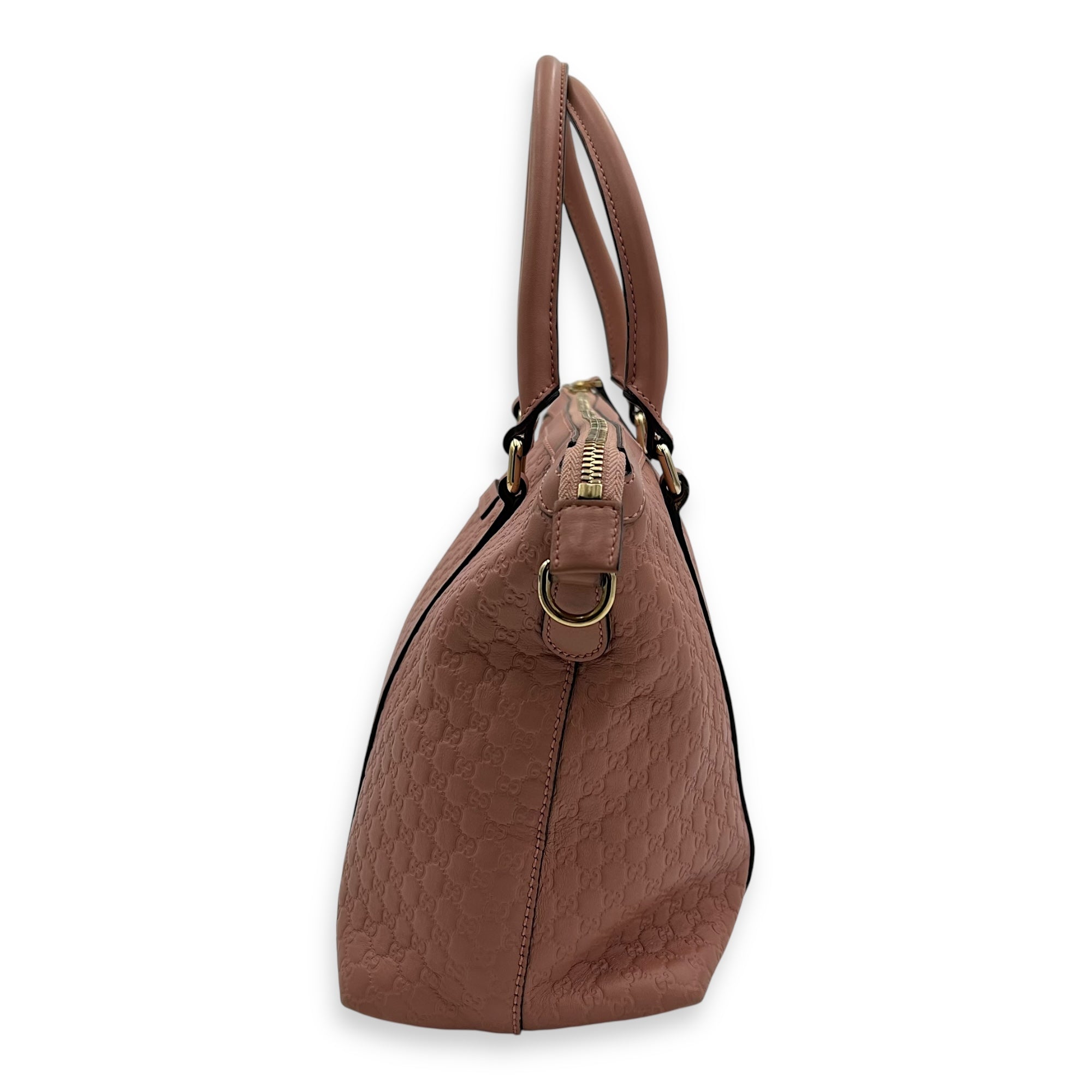 Microguccissima Tote Bag Pink in Guccissima Leather, Gold hardware - Image 4