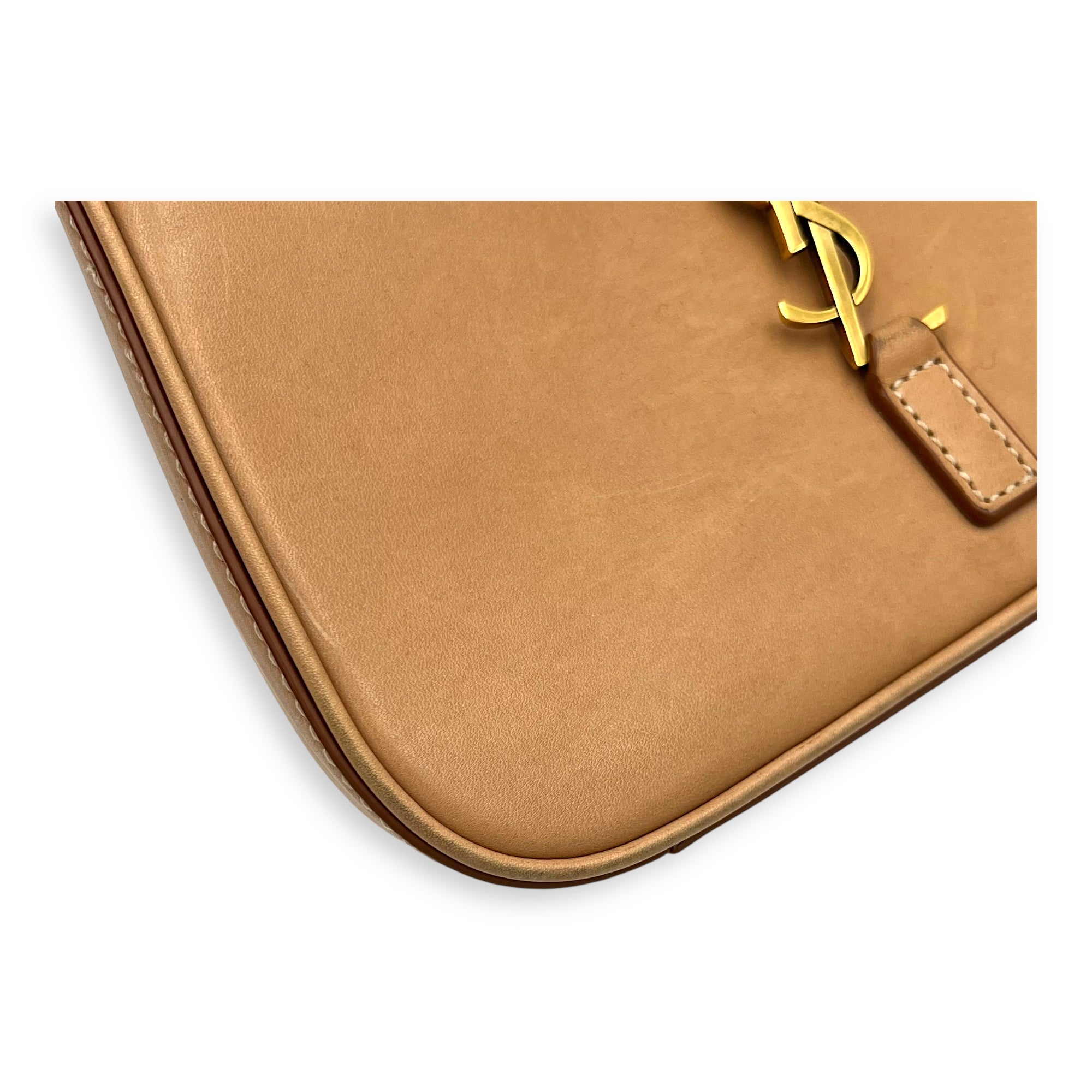Le 5 A 7 Top Handle Bag Brown in Calfskin, Gold hardware - Image 9