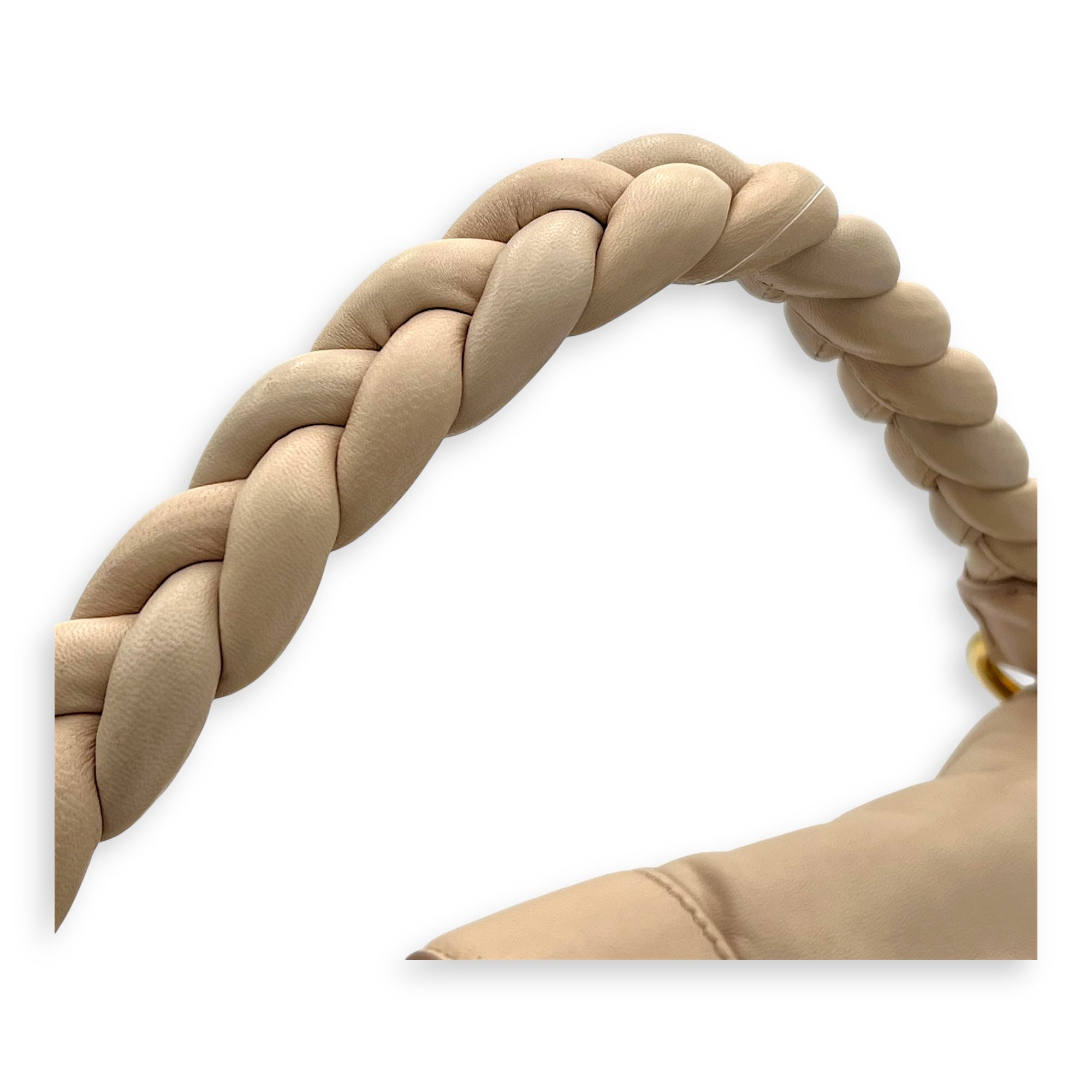 Gaufre Shoulder Bag Beige in Calfskin, Gold hardware - Image 9