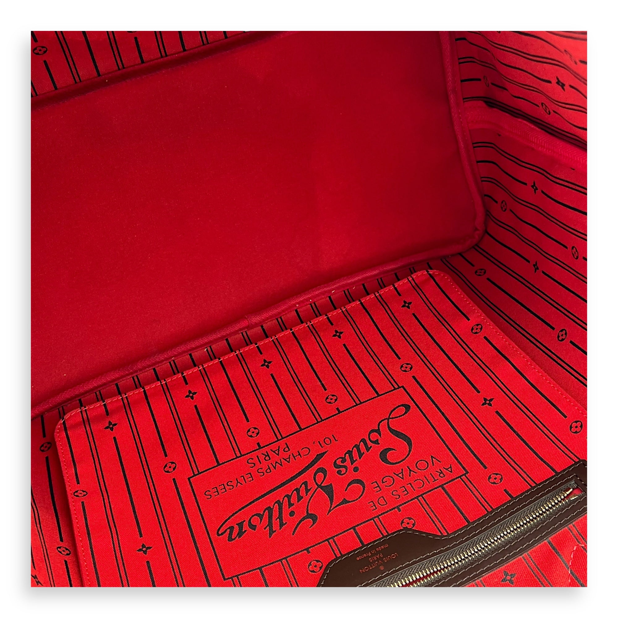 Neverfull Tote Bag GM Brown in Coated Canvas, Gold hardware - Image 10