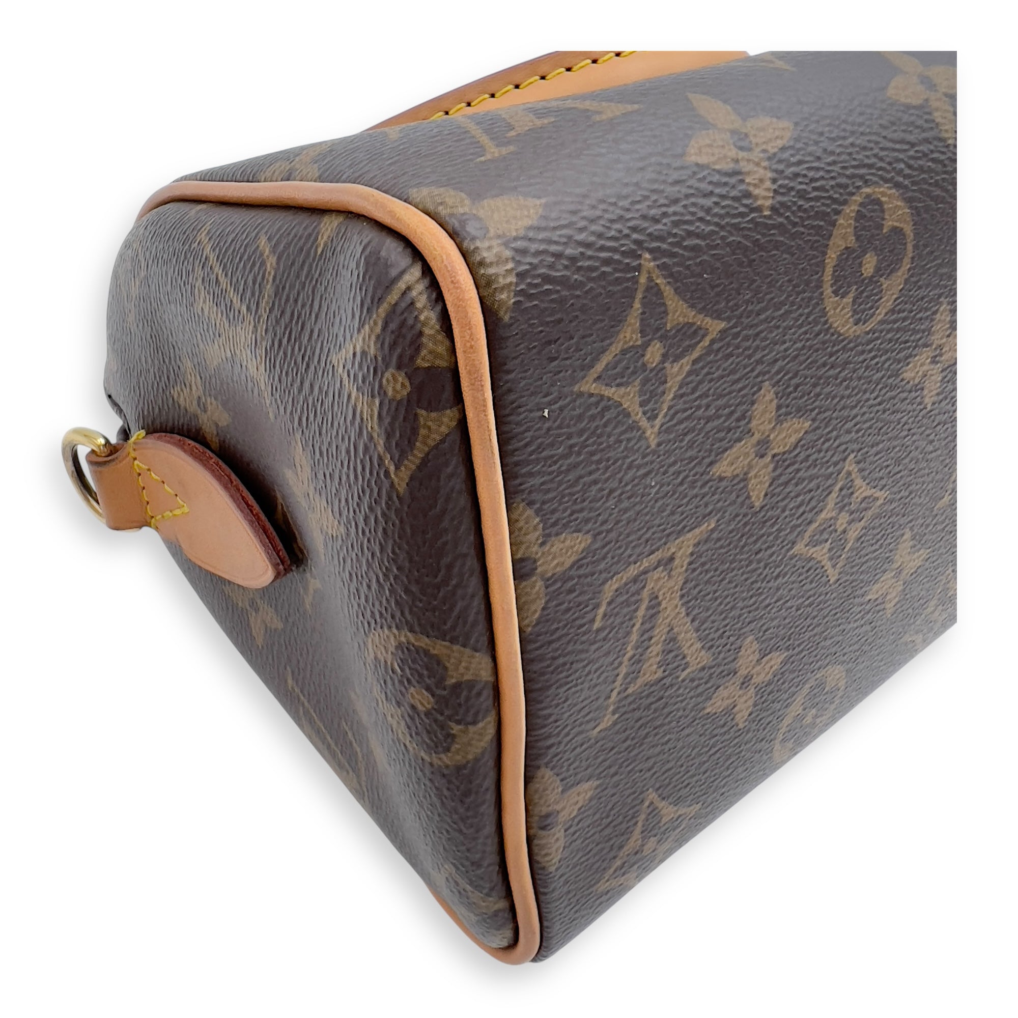 Speedy Bandouliere Top Handle Bag 20 Brown in Monogram Coated Canvas, Gold hardware - Image 10