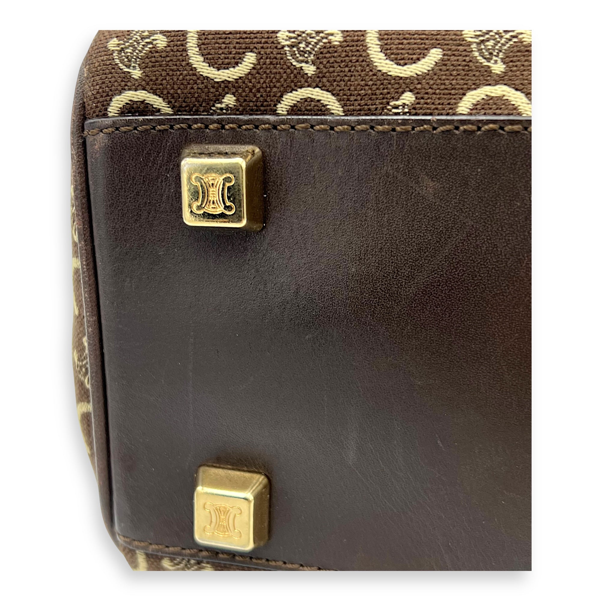 Macadam Brown Tote Bag in Canvas, Gold hardware - Image 11