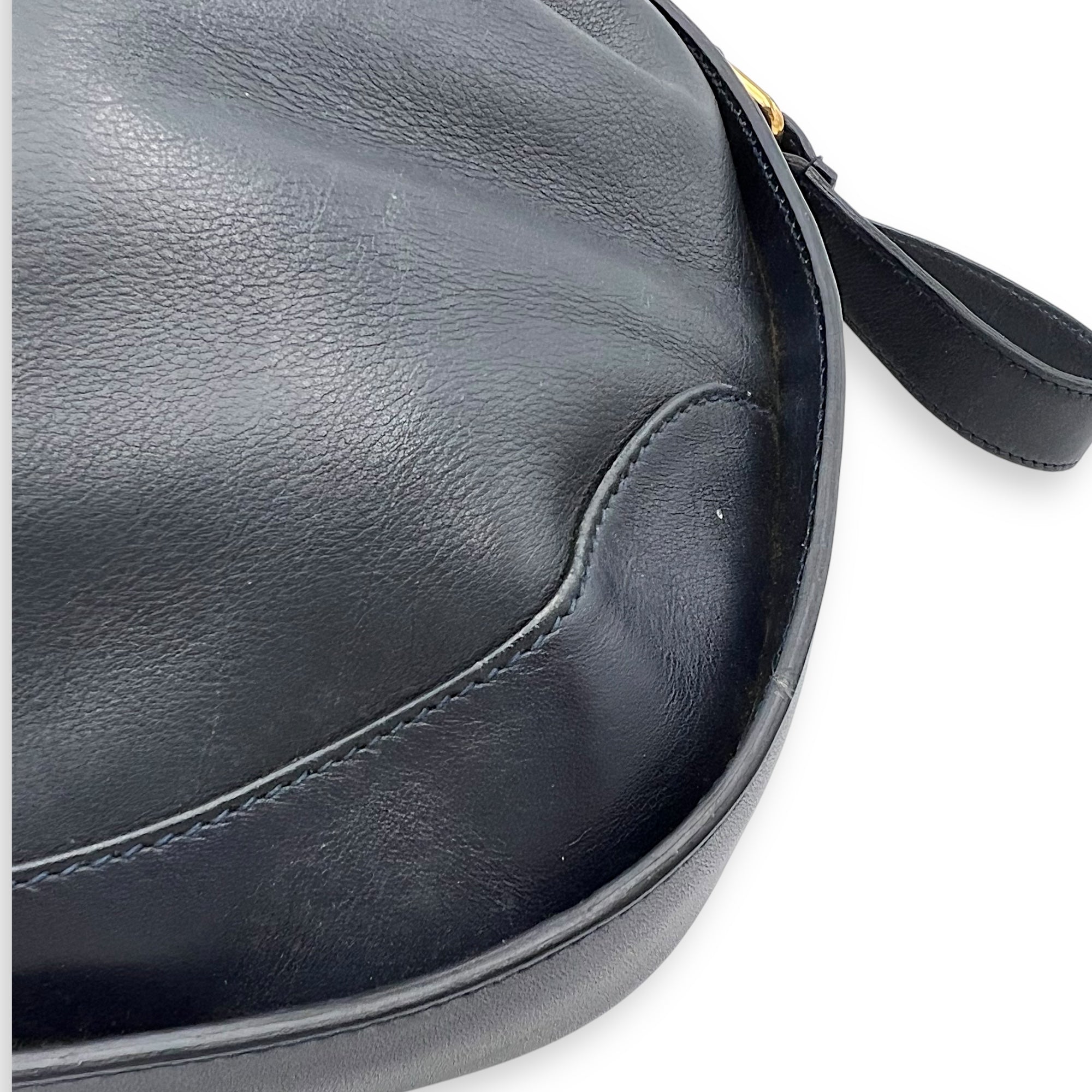 Bamboo Shoulder Bag Blue in Calfskin - Image 11