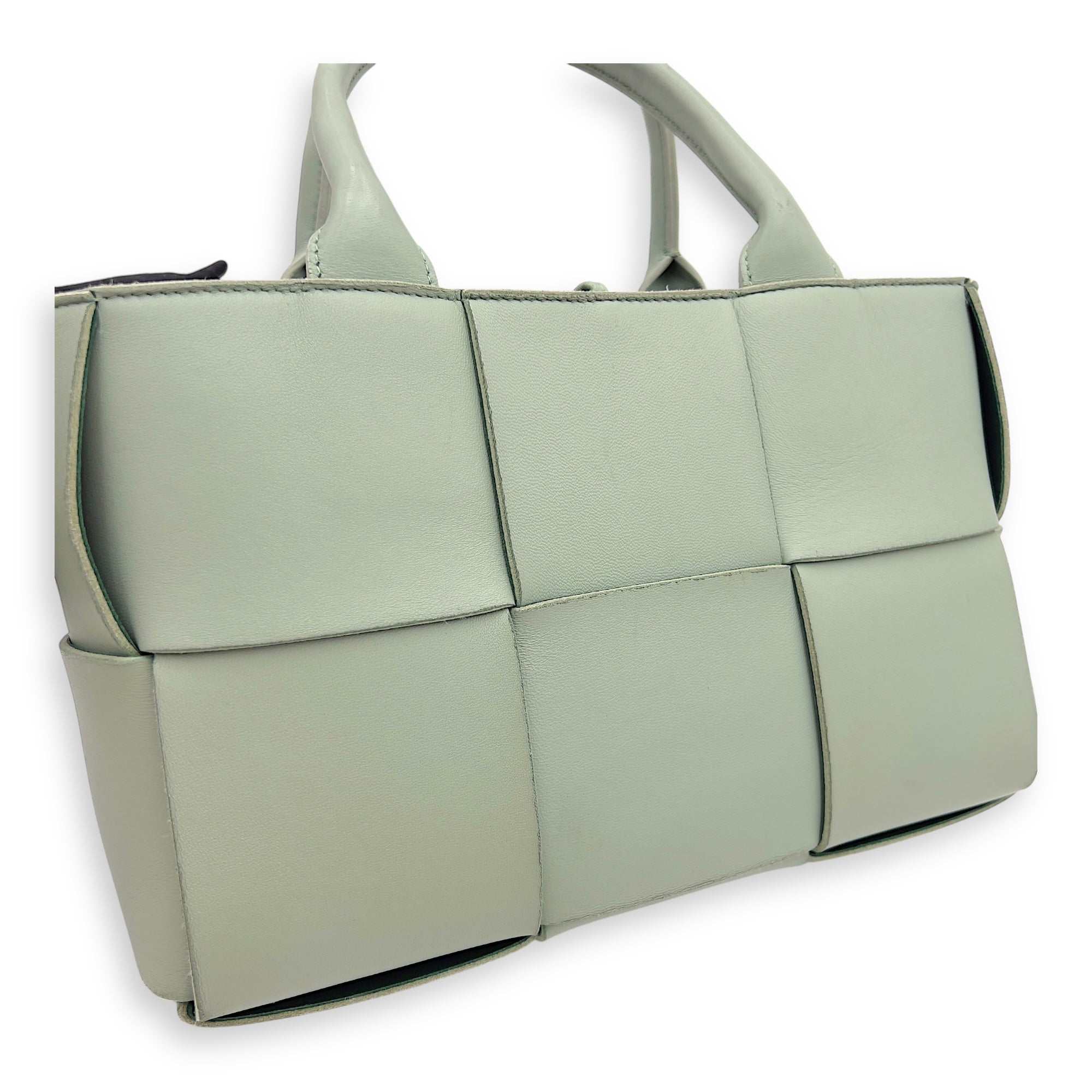 Arco Top Handle Bag Green in Lambskin - Image 13