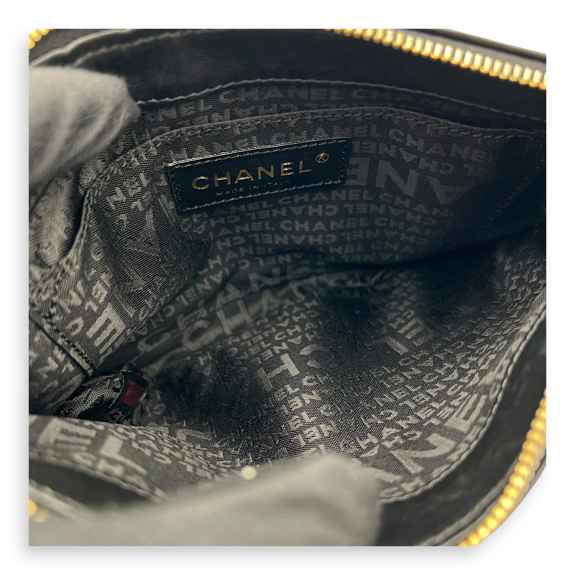 Patchwork Clutch Multi-colour in Knit, Gold hardware - Image 7