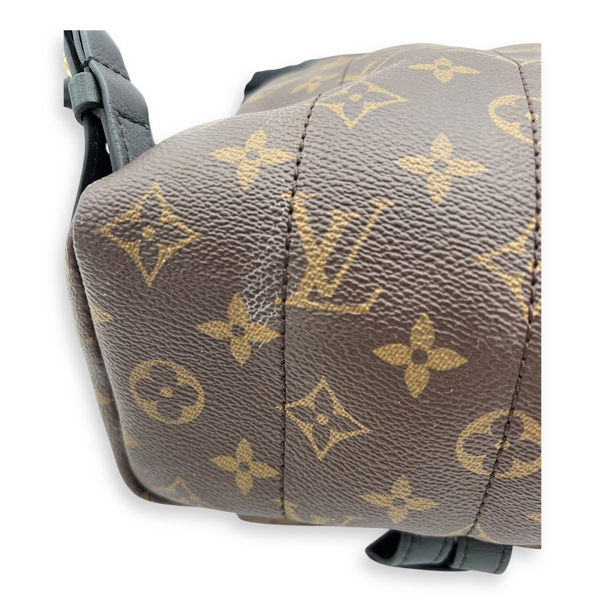 Palm Springs PM Brown Backpack in Monogram Coated Canvas, Gold hardware - Image 8