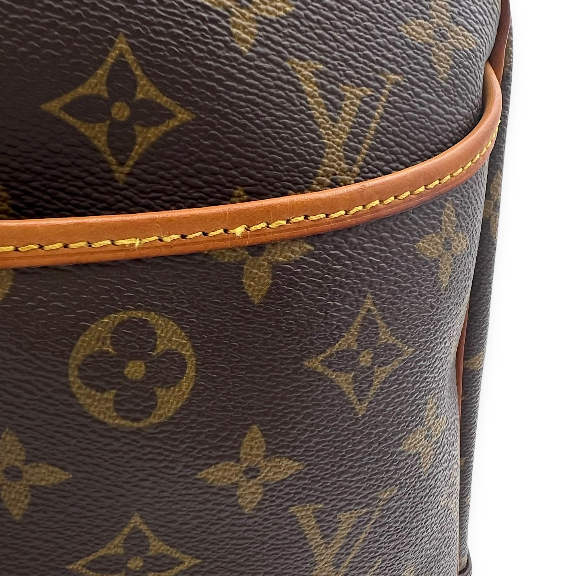 Trouville Top Handle Bag Brown in Monogram Coated Canvas, Gold hardware - Image 12