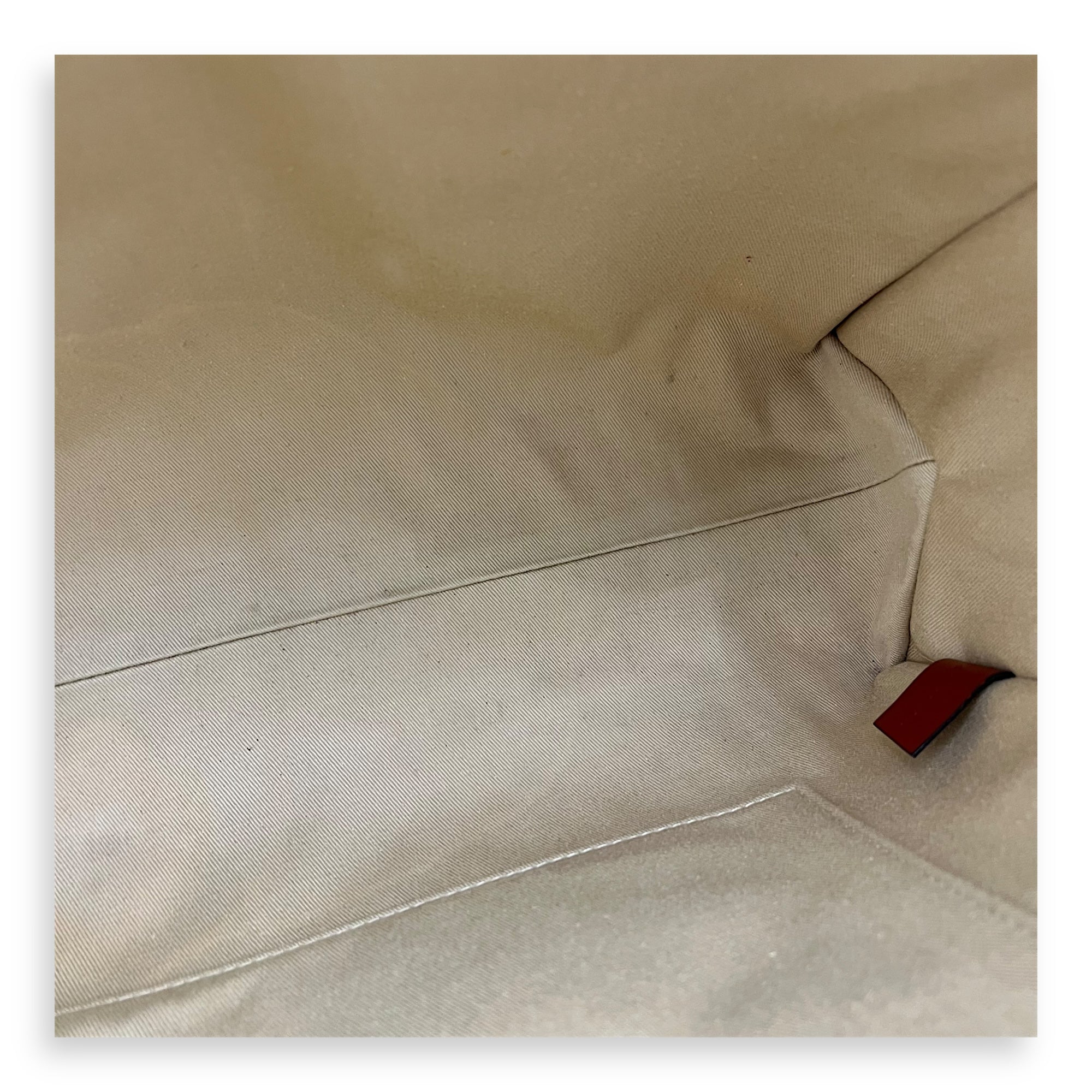 Woody Medium Beige Tote Bag in Canvas - Image 8