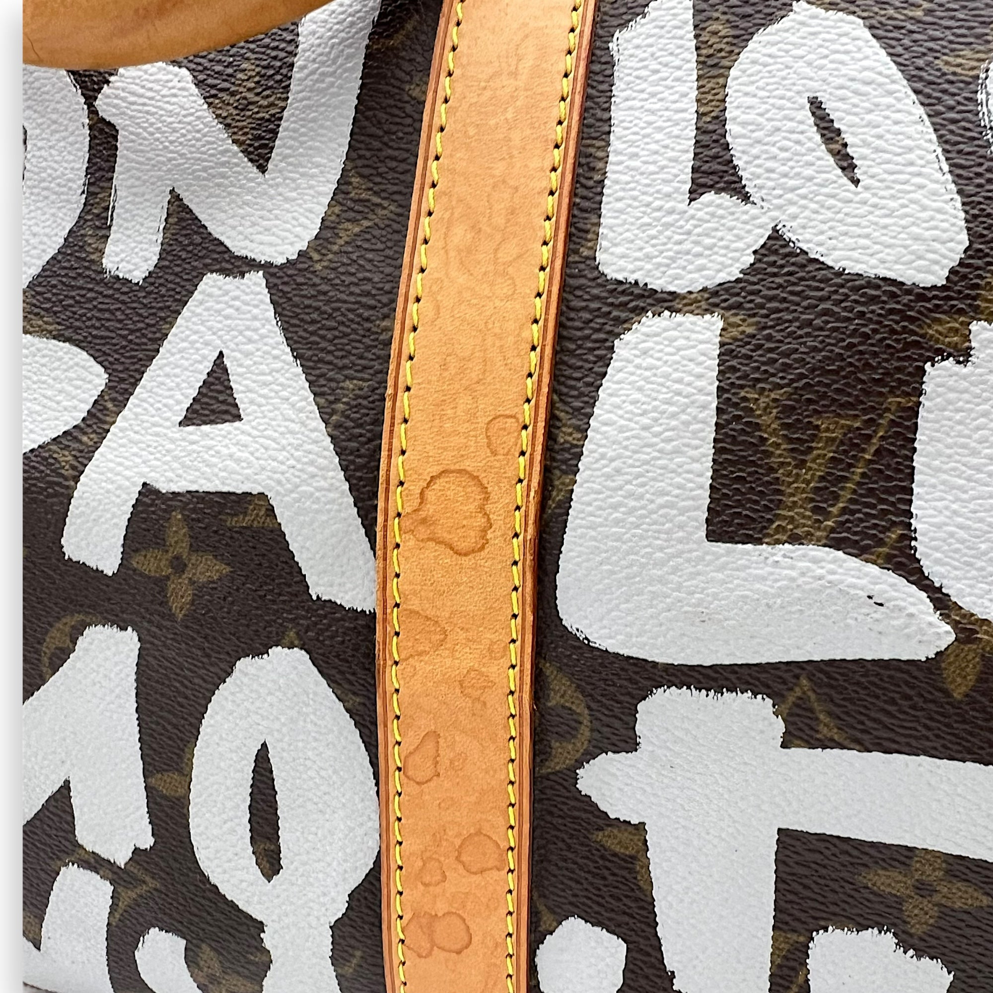 Stephen Sprouse Keepall 50 Brown Duffle Bag in Coated Canvas, Gold hardware - Image 11