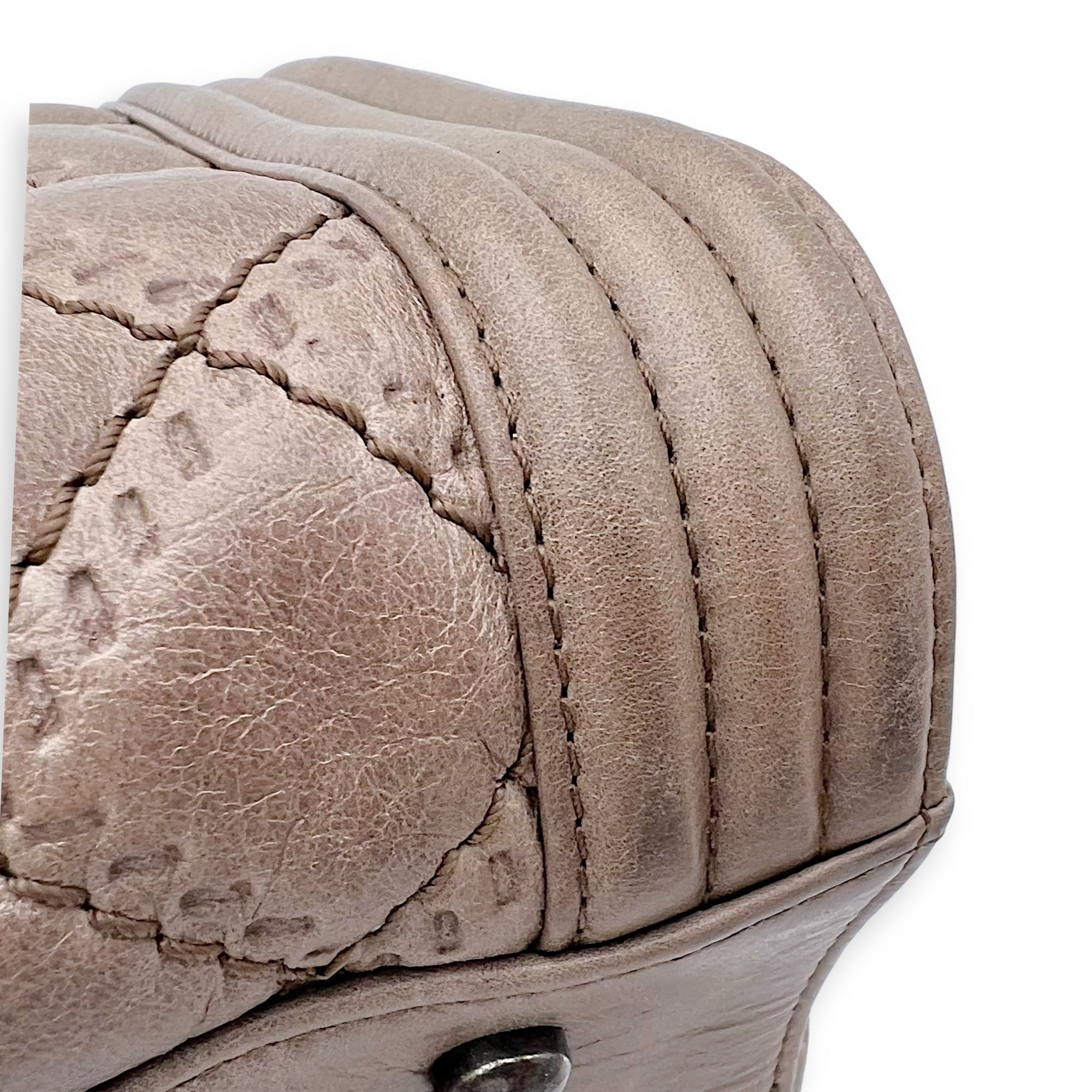 Boy Top Handle Bag Beige in Calfskin, Gunmetal hardware - Image 12