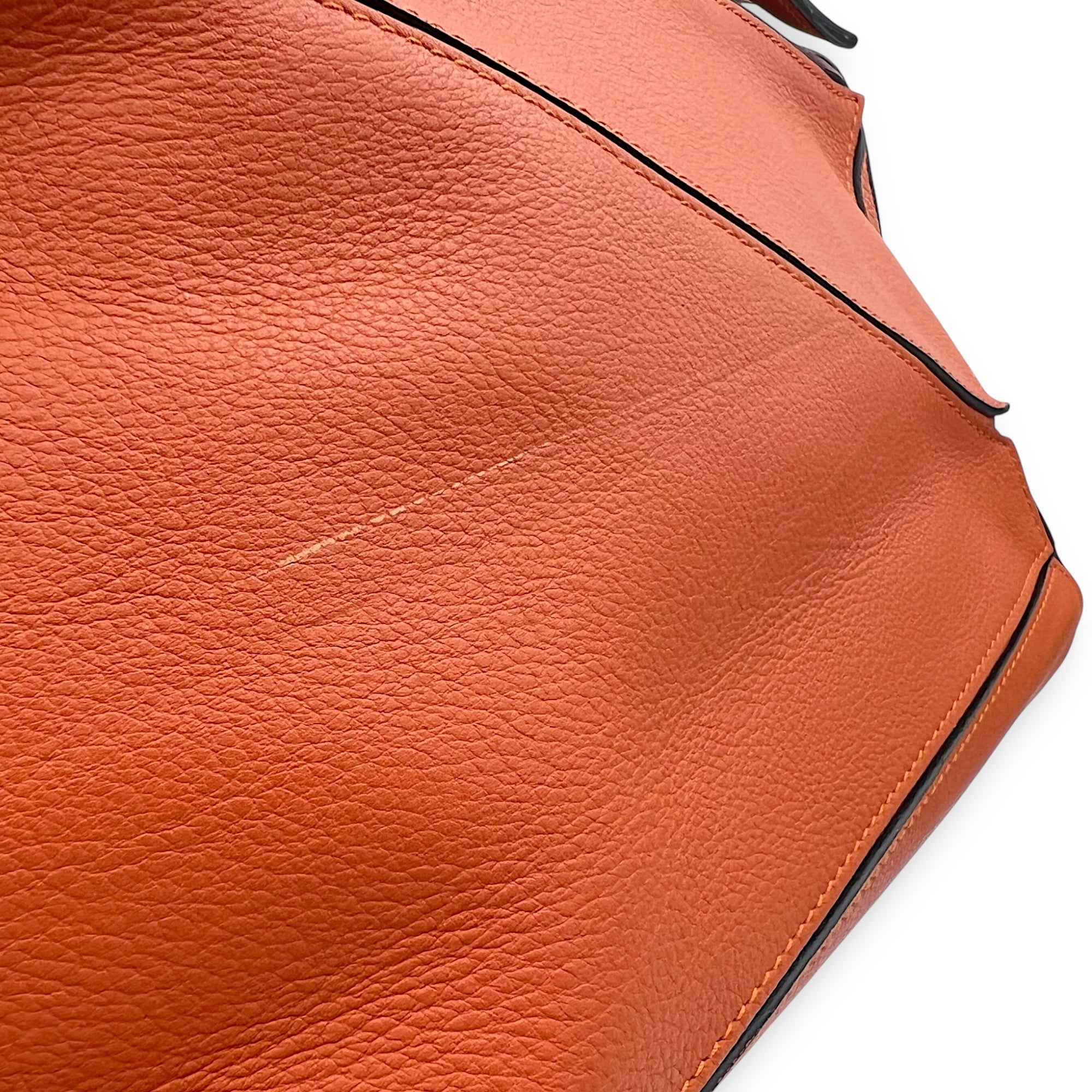 Puzzle Medium Orange Crossbody Bag in Calfskin, Silver hardware - Image 14
