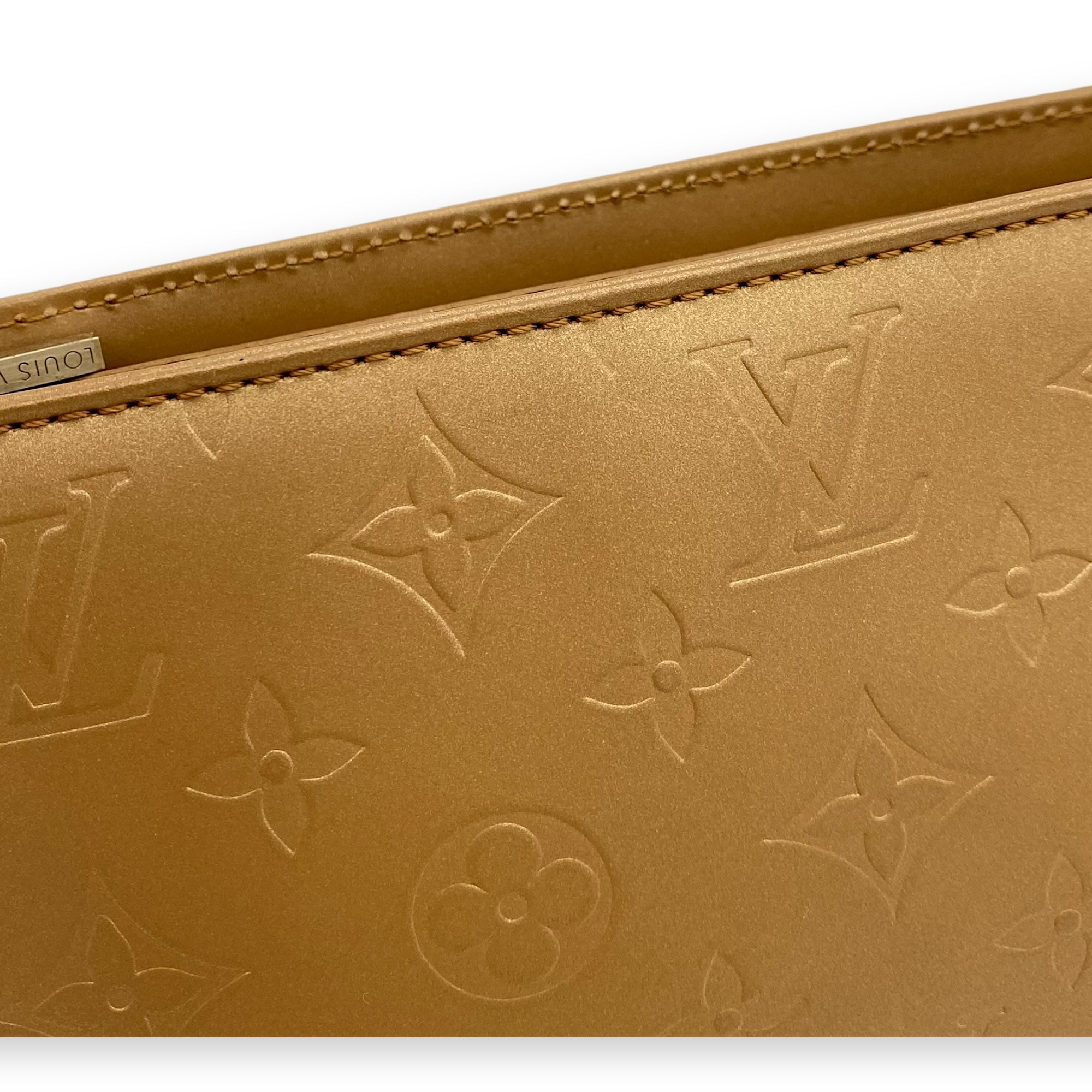 Mat Fowler Shoulder Bag Gold in Calfskin, Silver hardware - Image 9