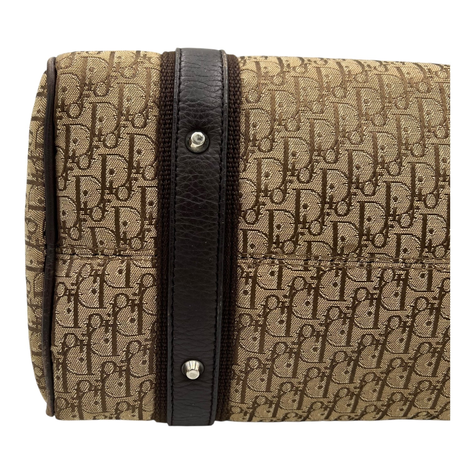 Trotteur Shoulder Bag Brown in Canvas, Silver hardware - Image 18