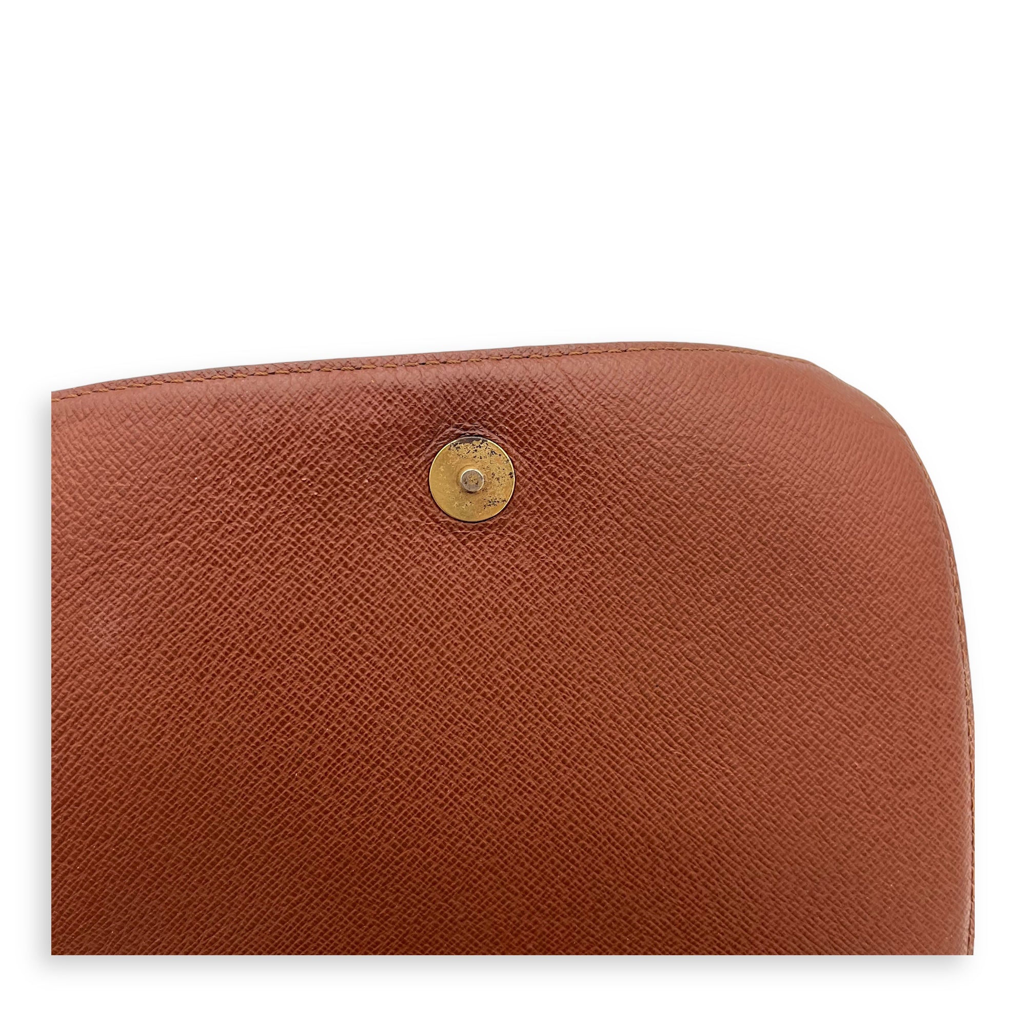 Musette Salsa Brown Crossbody Bag in Monogram Coated Canvas, Gold hardware - Image 8
