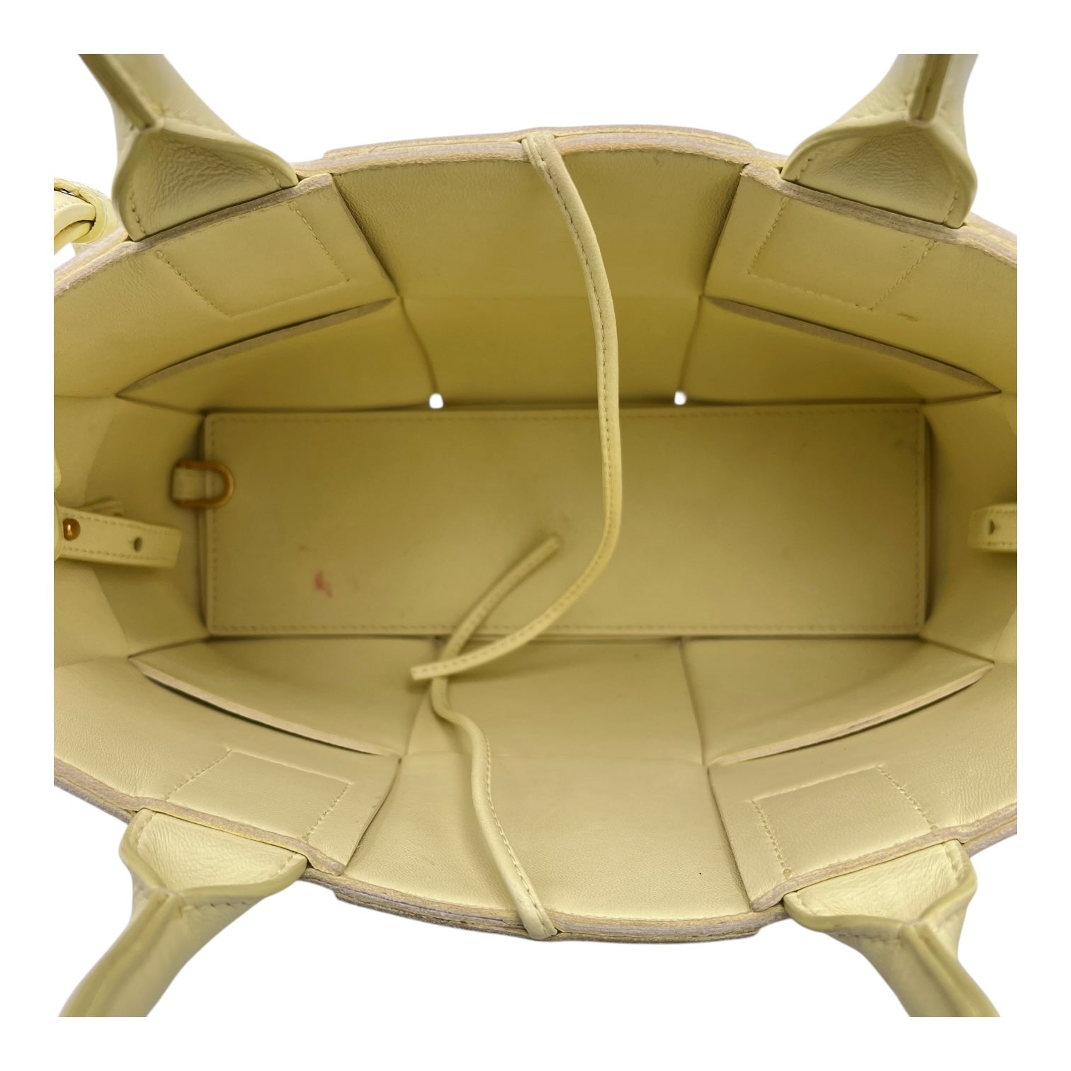 Arco Yellow Tote Bag in Lambskin - Image 7