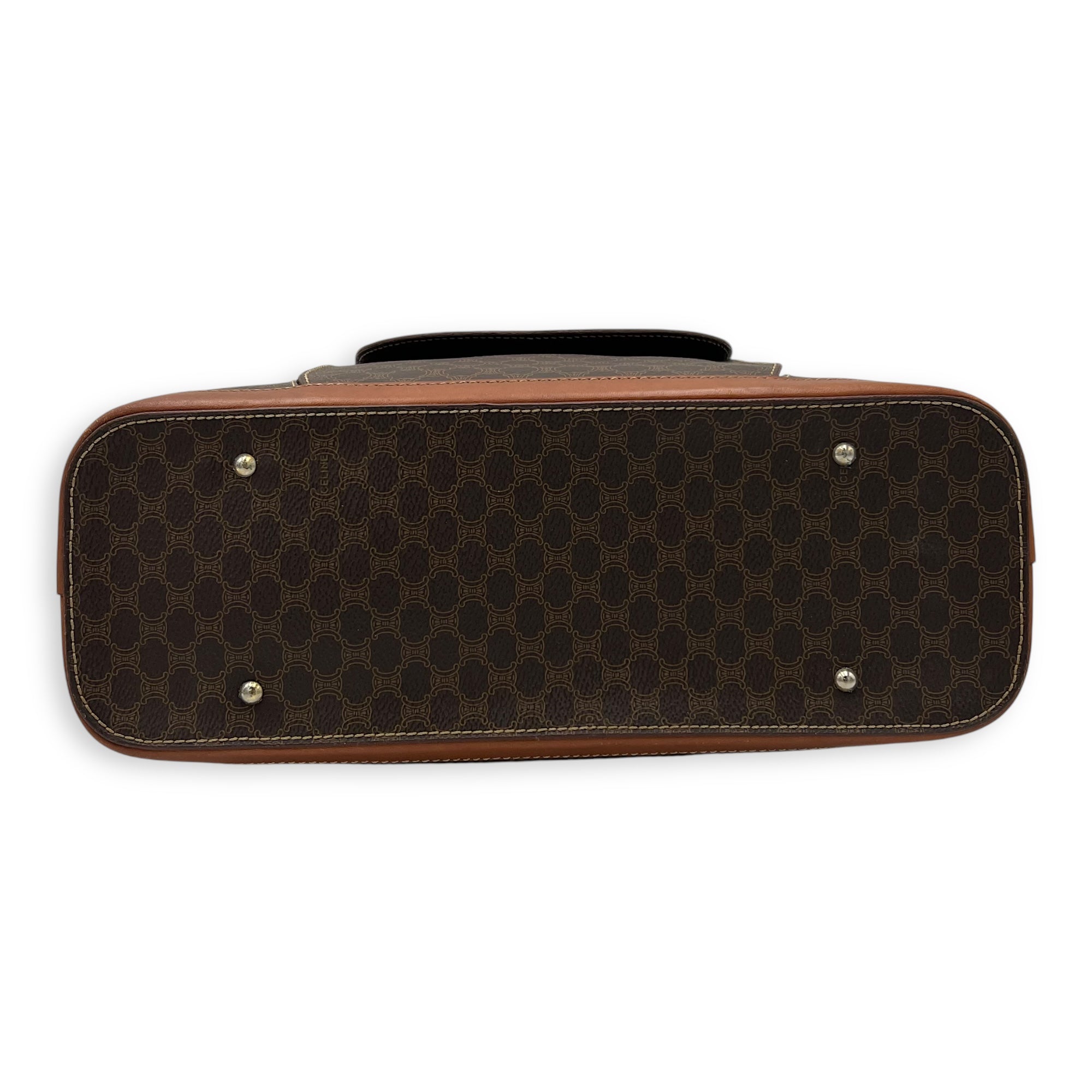 Macadam Top Handle Bag Brown in Coated Canvas, Gold hardware - Image 6