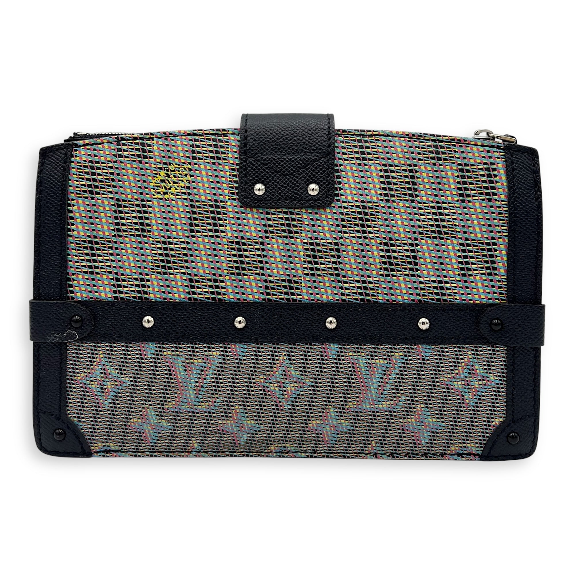 Trunk Clutch Crossbody Bag in Monogram Calfskin, Silver hardware - Image 3