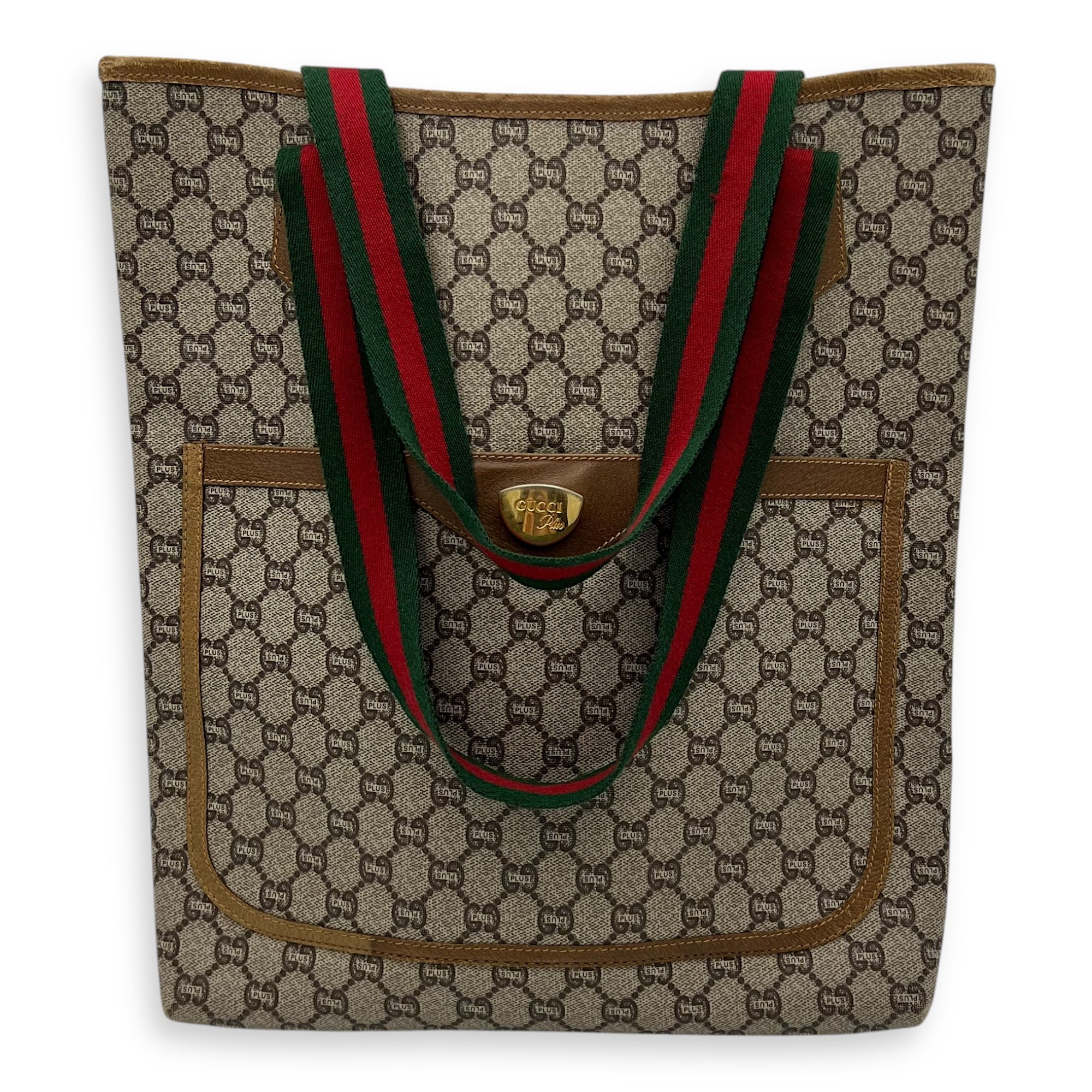 GG Tote Bag Grey in Coated Canvas, Gold hardware - Image 15