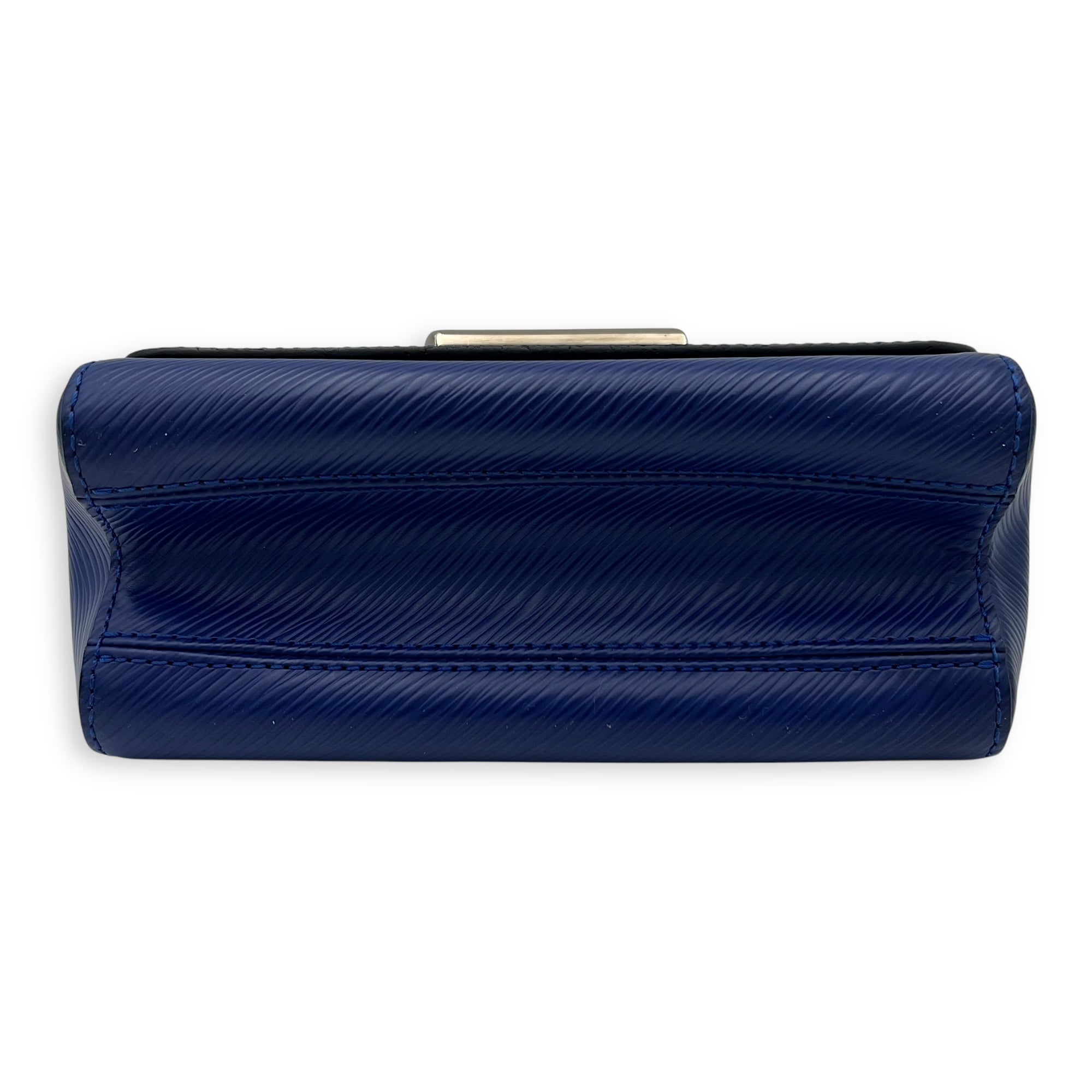 Twist PM Blue Shoulder Bag in Epi Leather, Gold hardware - Image 6