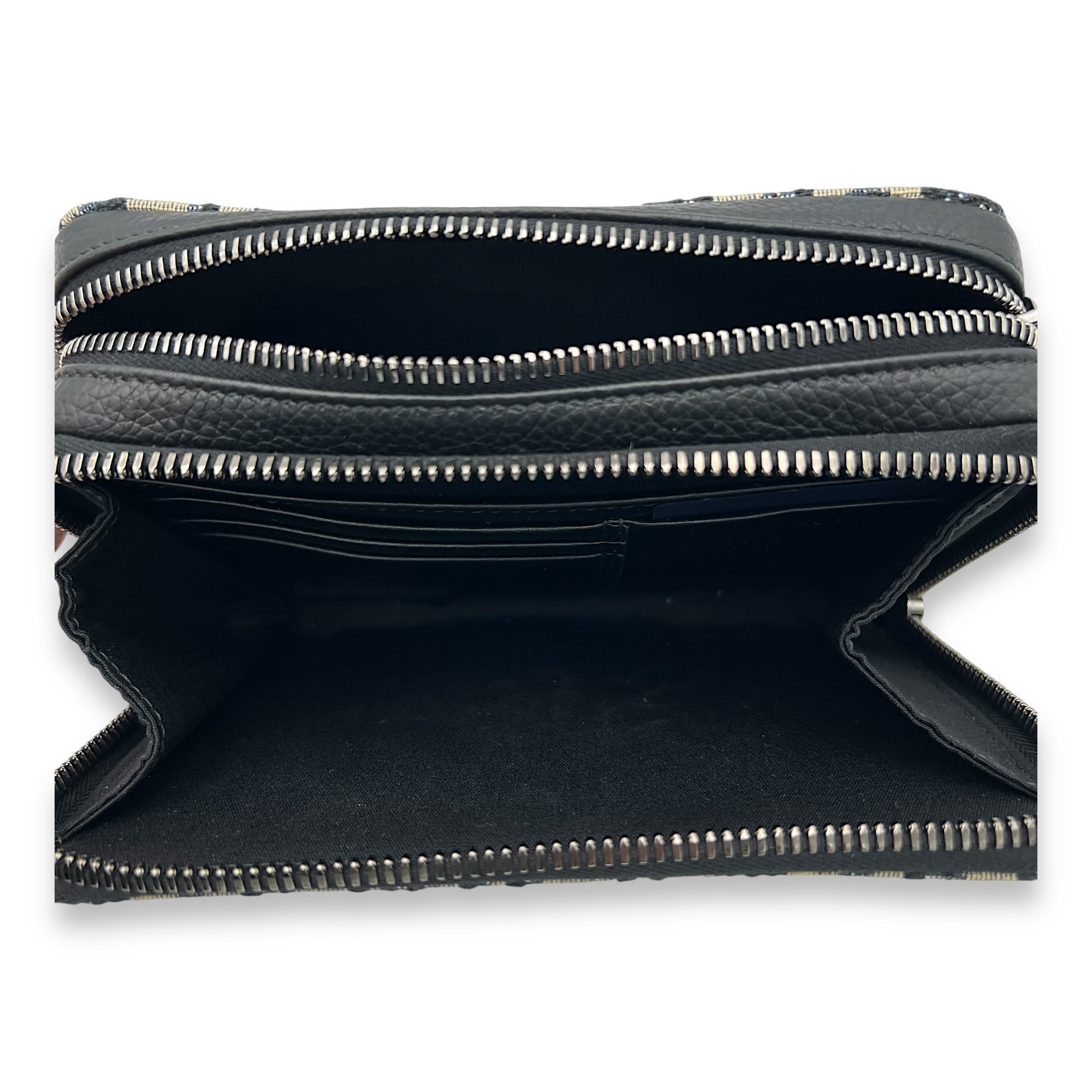 Zipped Pouch Oblique Blue Crossbody Bag in Jacquard, Silver hardware - Image 7