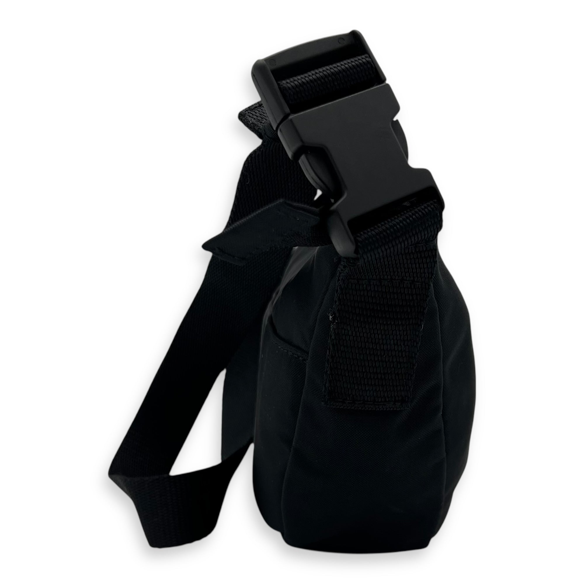 Logo Shoulder Bag Black in Canvas, Silver hardware - Image 5