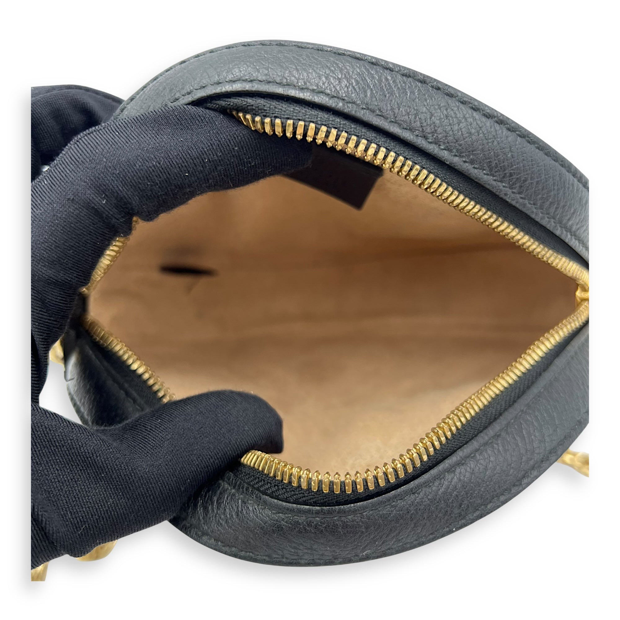 Ophidia Crossbody Bag Black in Calfskin, Gold hardware - Image 7