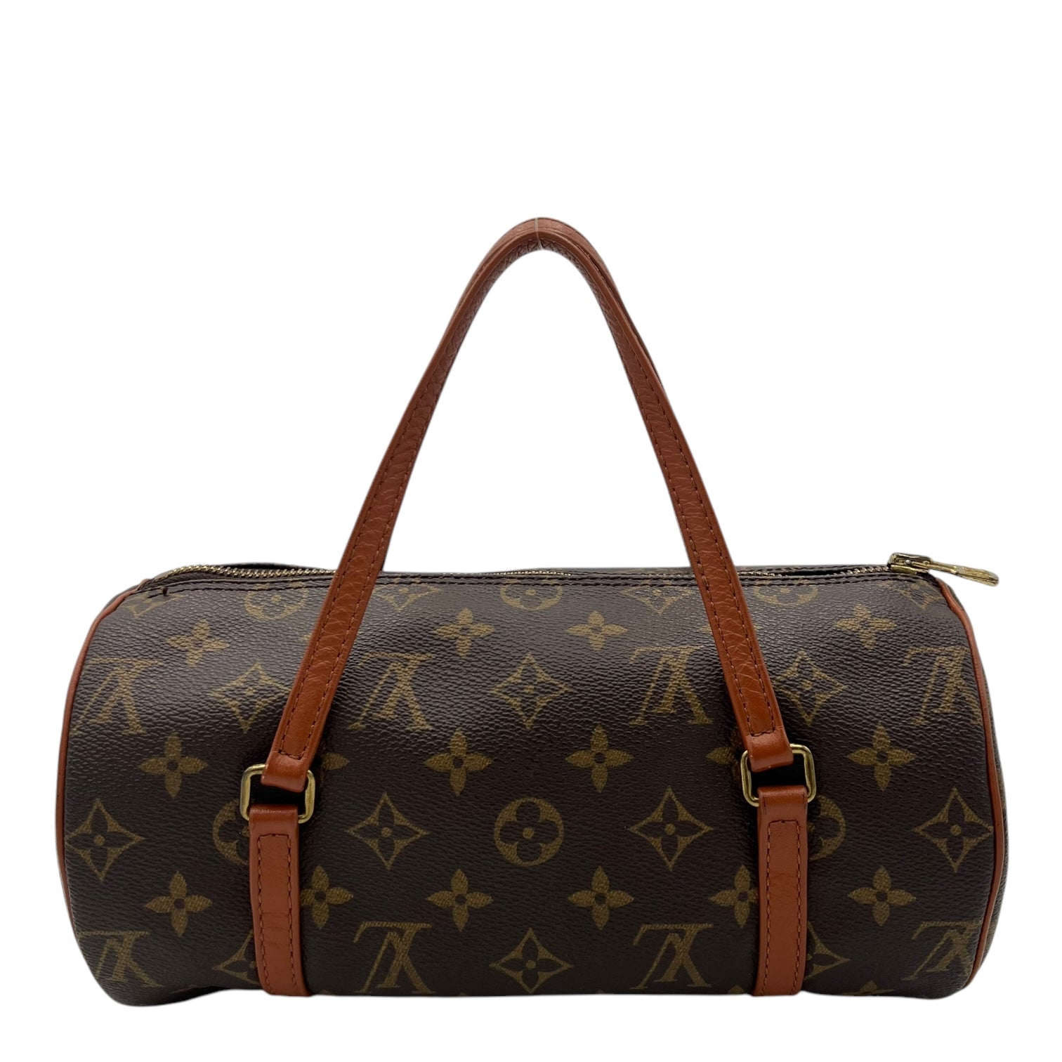 Papillon Top Handle Bag 26 Brown in Monogram Coated Canvas, Gold hardware