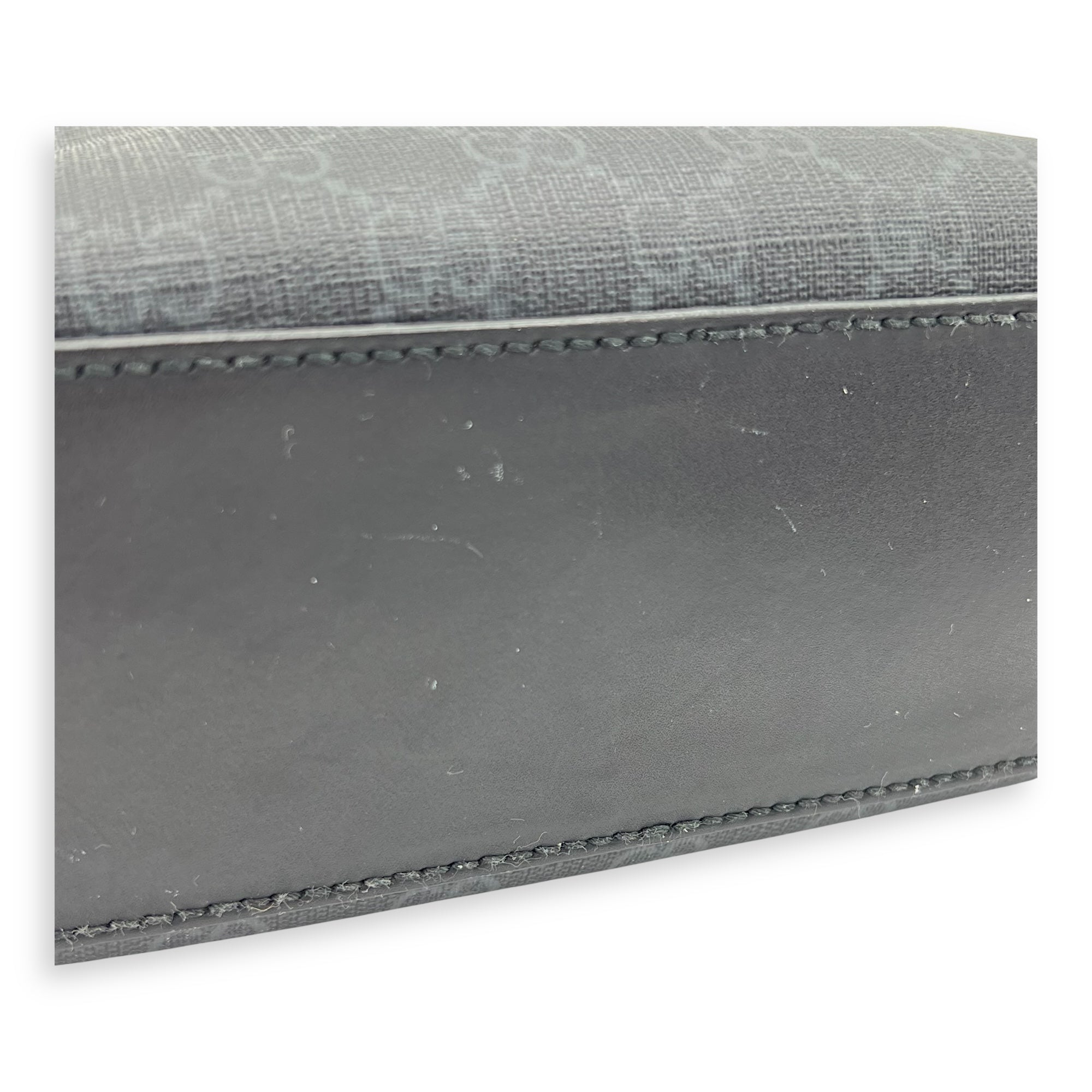 GG Supreme Crossbody Bag Grey in Monogram Coated Canvas, Silver hardware - Image 10