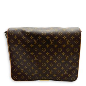 Valmy GM Brown Messenger in Monogram Coated Canvas, Gold hardware