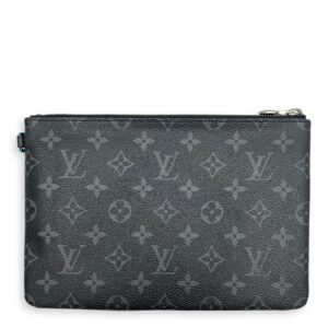 Fragment x Louis Vuitton Ipad Pouch Black in Coated Canvas, Mixed hardware