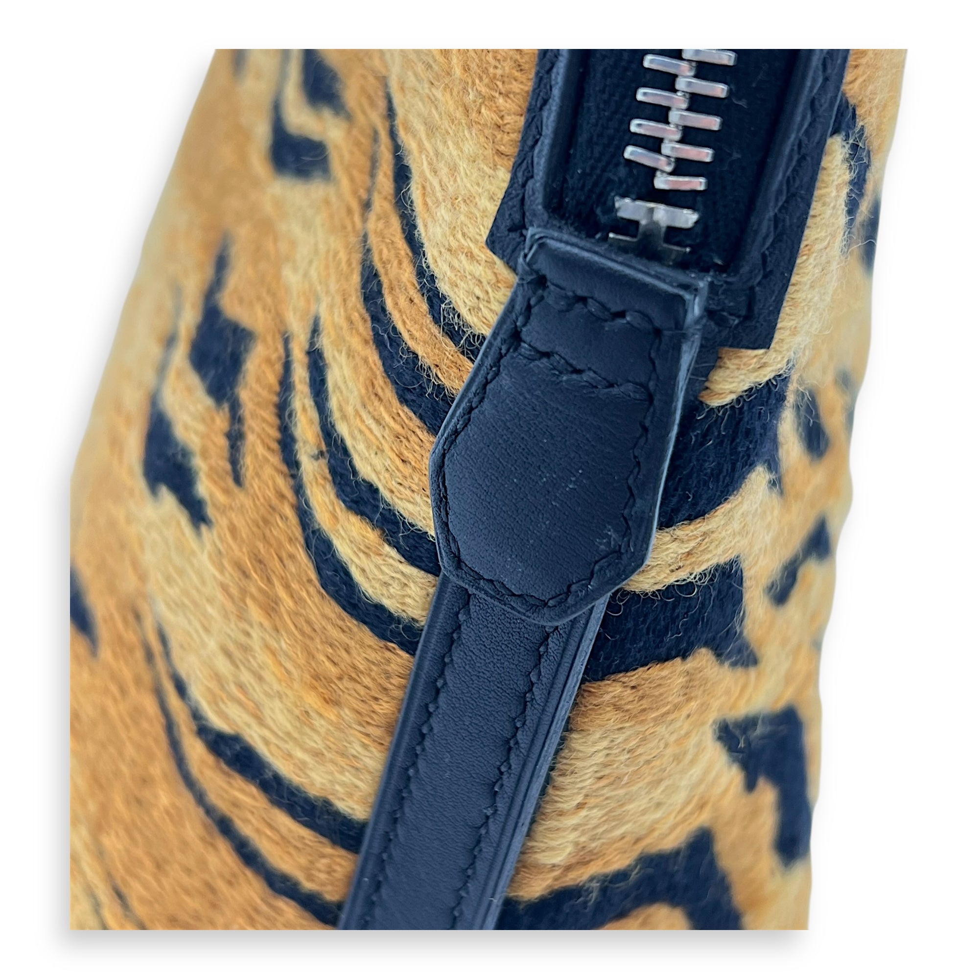 Tiger Bolide 27 Brown Top Handle Bag in Embroidered/Swift, Palladium hardware - Image 9