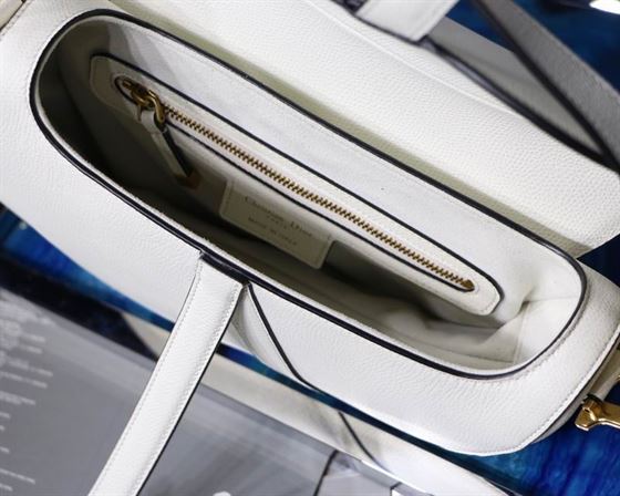 Saddle Bag With Strap Latte Grained Calfskin - Image 8