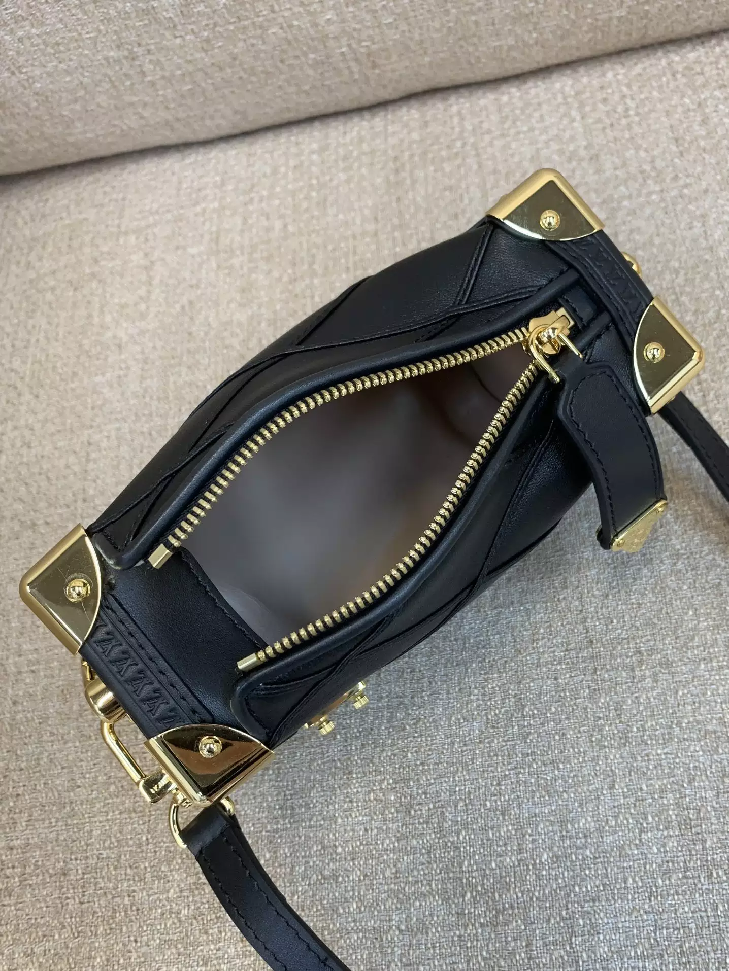 Side Trunk PM Malletage Black Leather - Repbags.ru - Image 8