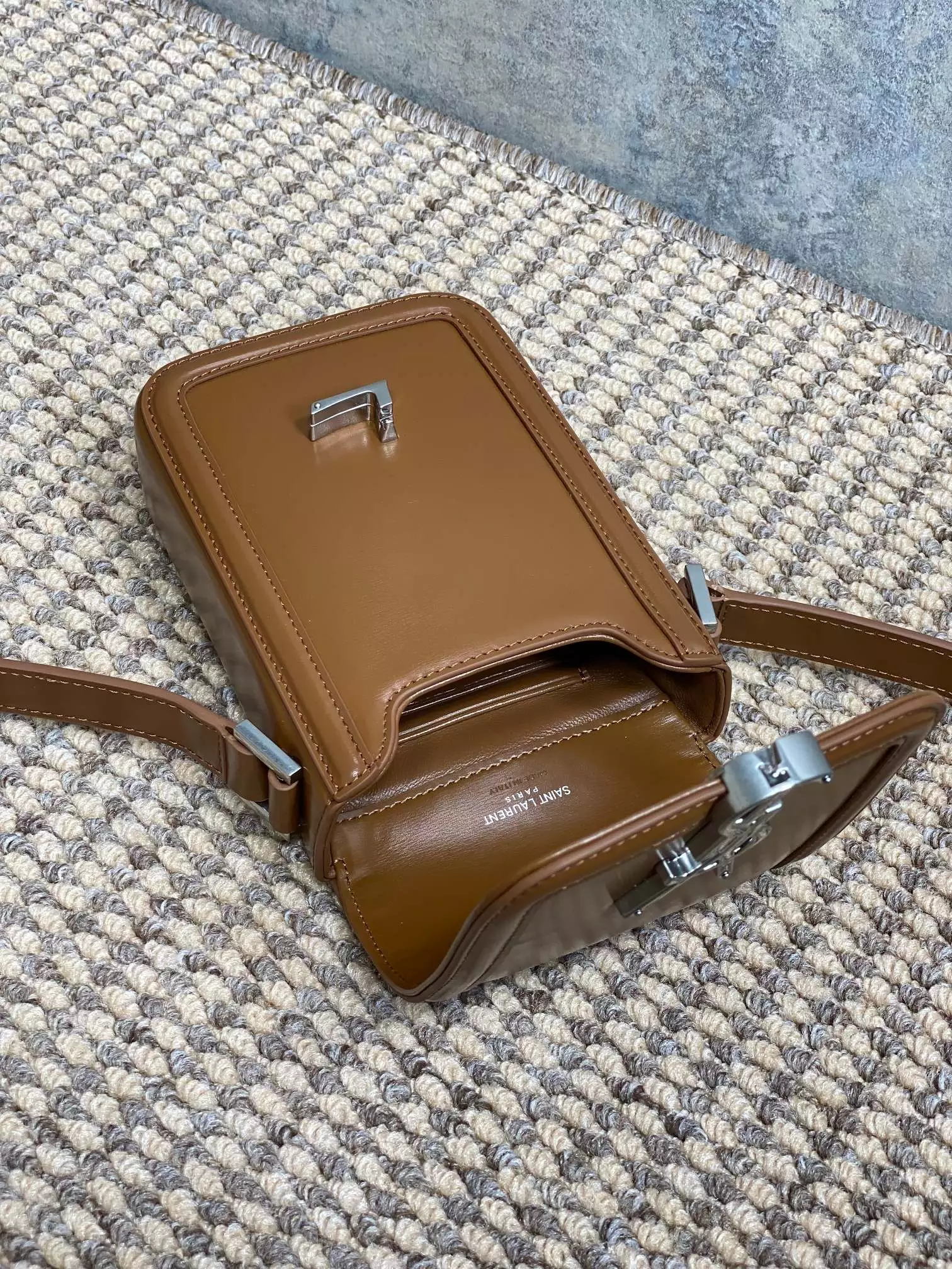 Solferino Mini in Fox Smooth Leather - YB067 - Repbags.ru - Image 8