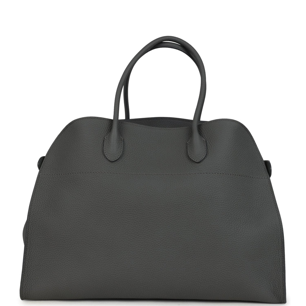 The Row Soft Margaux 17 Bag Timouse Grey Calfskin Silver Hardware - Image 5