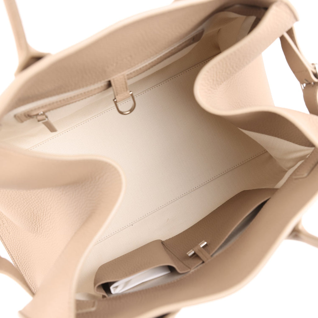 The Row Soft Margaux 15 Bag Dark Taupe Calfskin Silver Hardware - Image 10