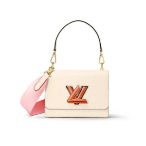 Twist PM handbag Quartz White Epi grained leather - LB041