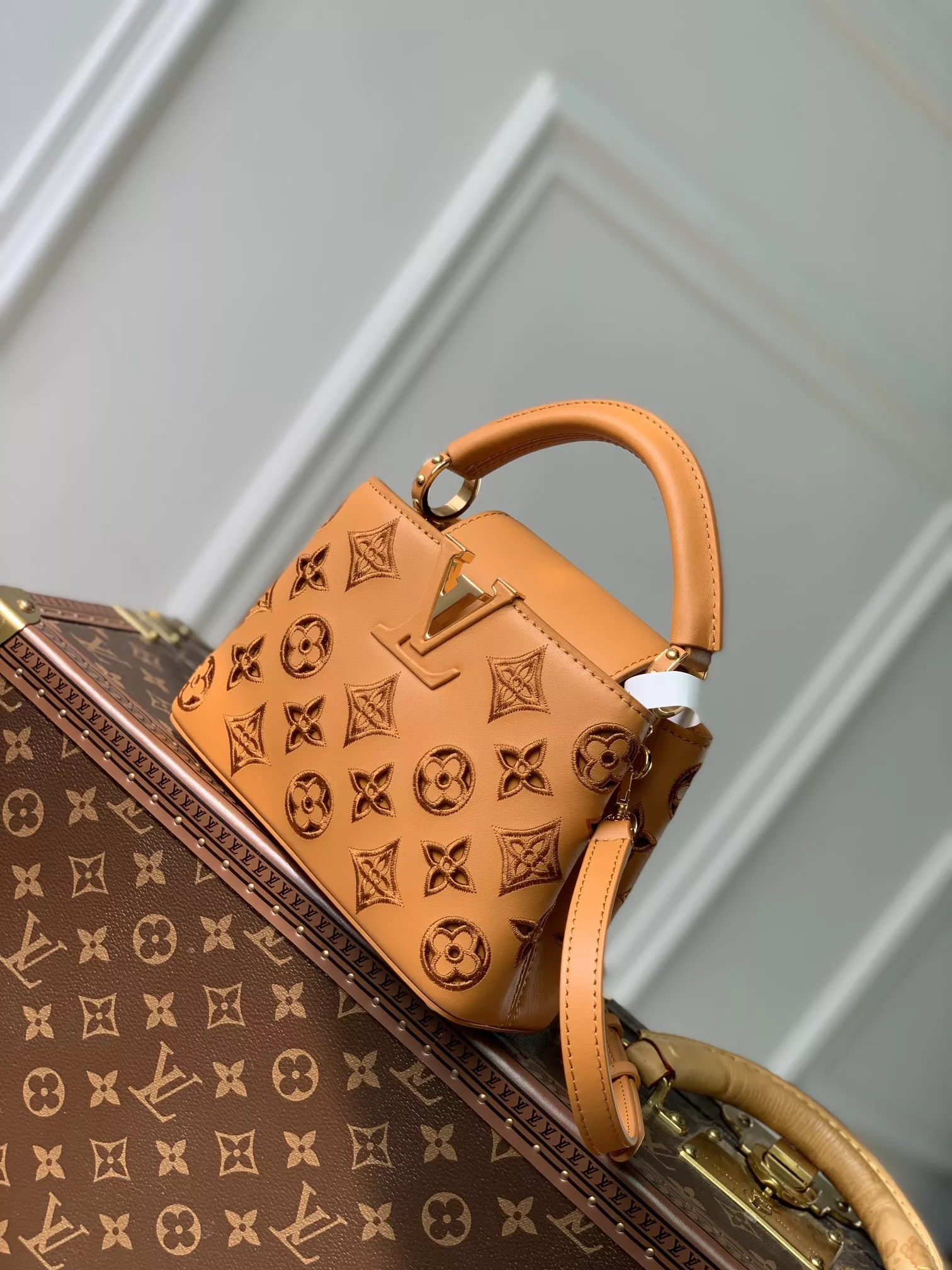 LV Broderie Anglaise Capucines Mini Saffron Yellow - Image 4