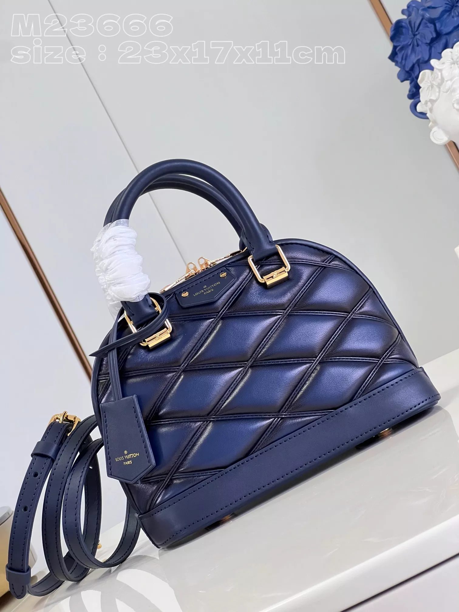 LV Quilted Alma BB Top-Handle Bag Bleu Marine - ReplicaBags.is - Image 3