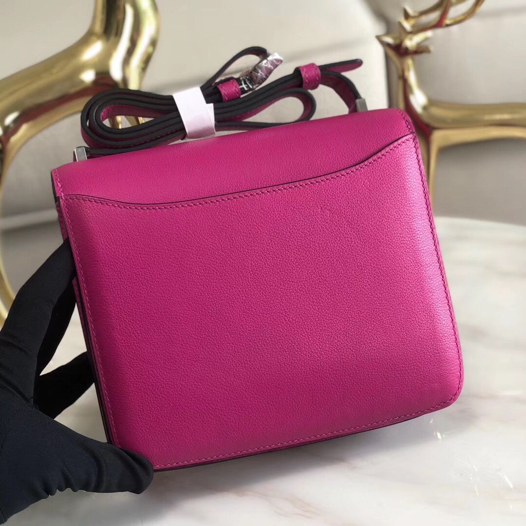 Hermes 2002 20cm Bag In Rose Purple Evercolor Calfskin - Image 3