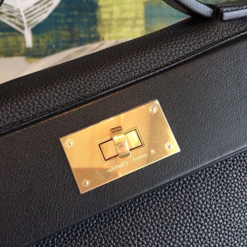 Hermes 24/24 29 Bag In Black Clemence Calfskin - Image 6