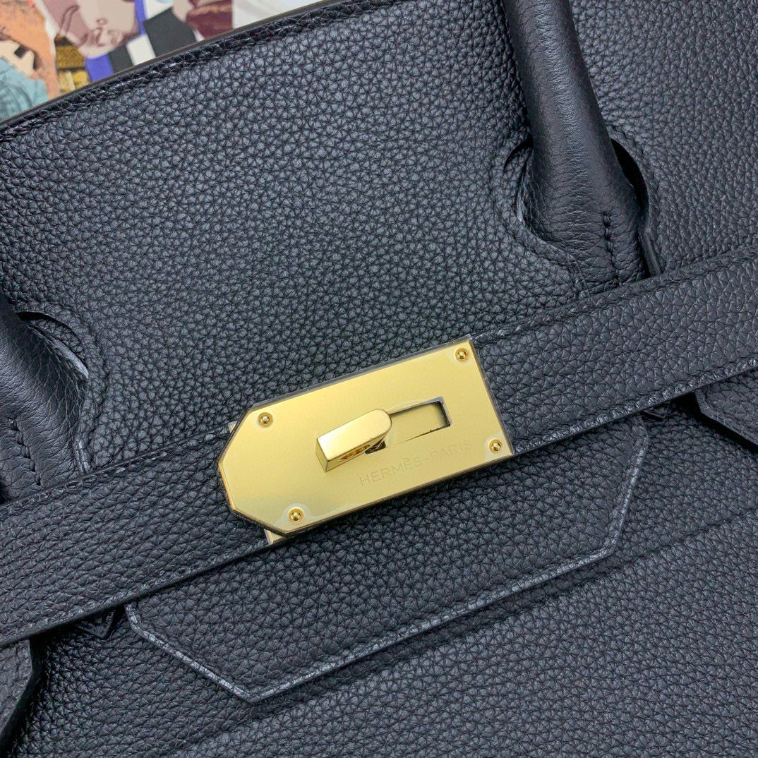 Hermes Birkin HAC 50 Handmade Bag in Black Clemence Leather - Image 9
