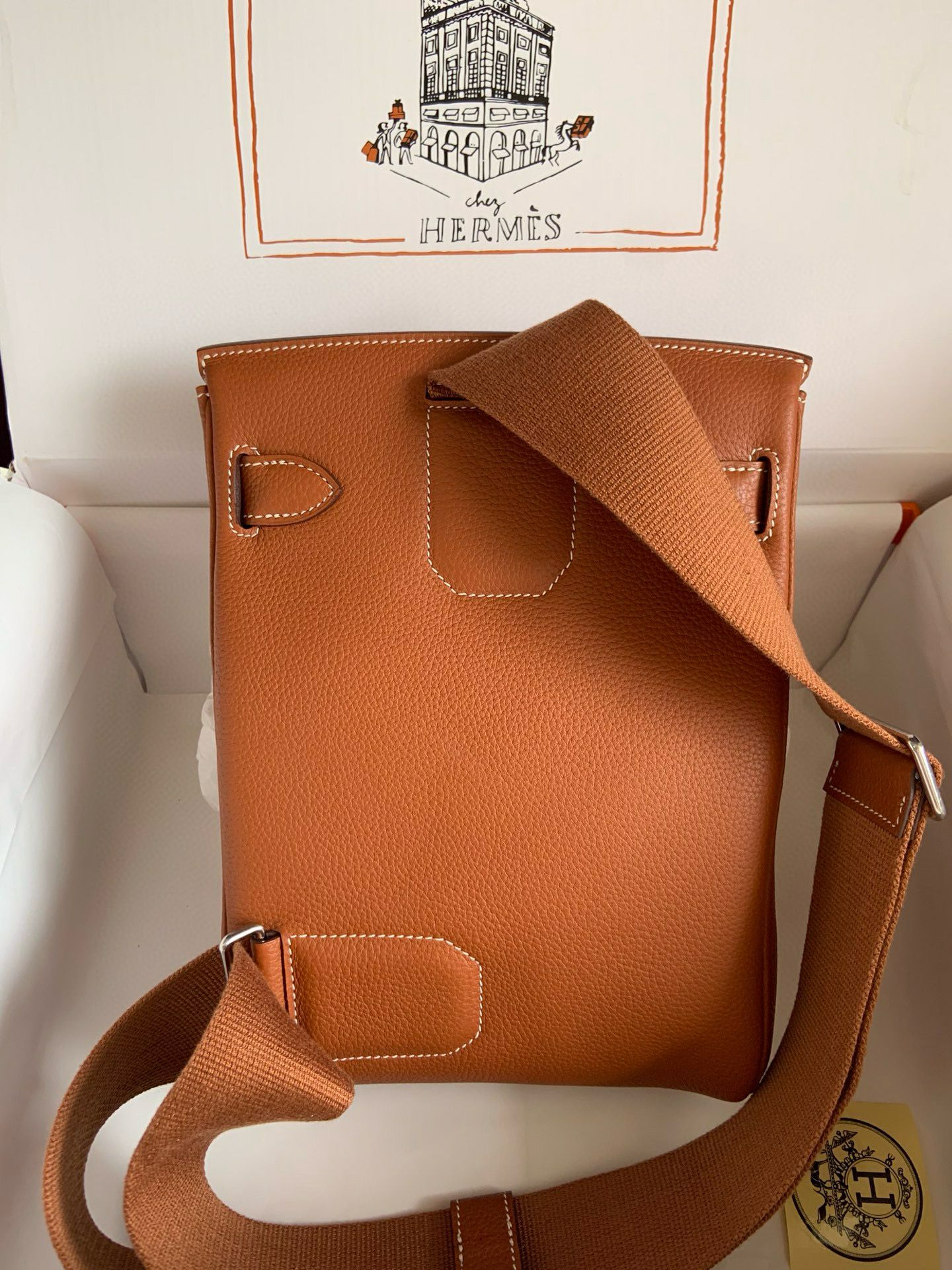 Hermes Hac a Dos PM Backpack in Gold Clemence Leather - Image 3
