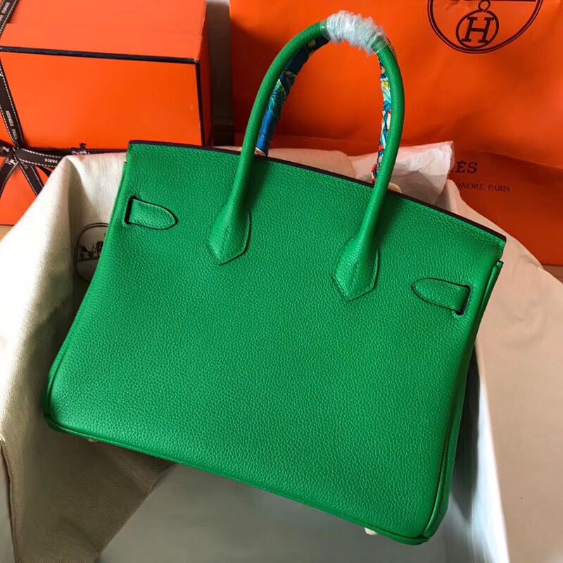 Hermes Birkin 30 Handmade Bag In Bambou Clemence Leather - Image 6