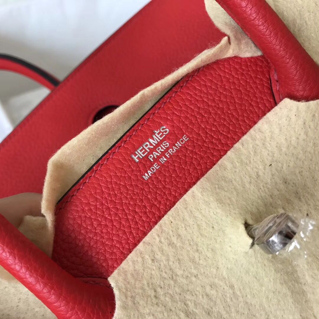 Hermes Birkin 30 Handmade Bag In Red Clemence Leather - Image 3