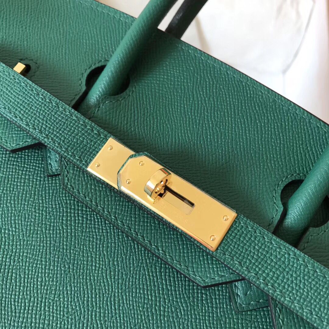 Hermes Birkin 30 Handmade Bag In Malachite Epsom Leather - Image 3