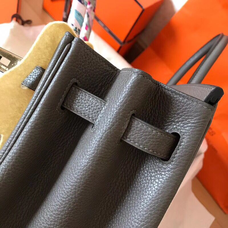 Hermes Birkin 35 Handmade Bag In Ardoise Clemence Leather - Image 5