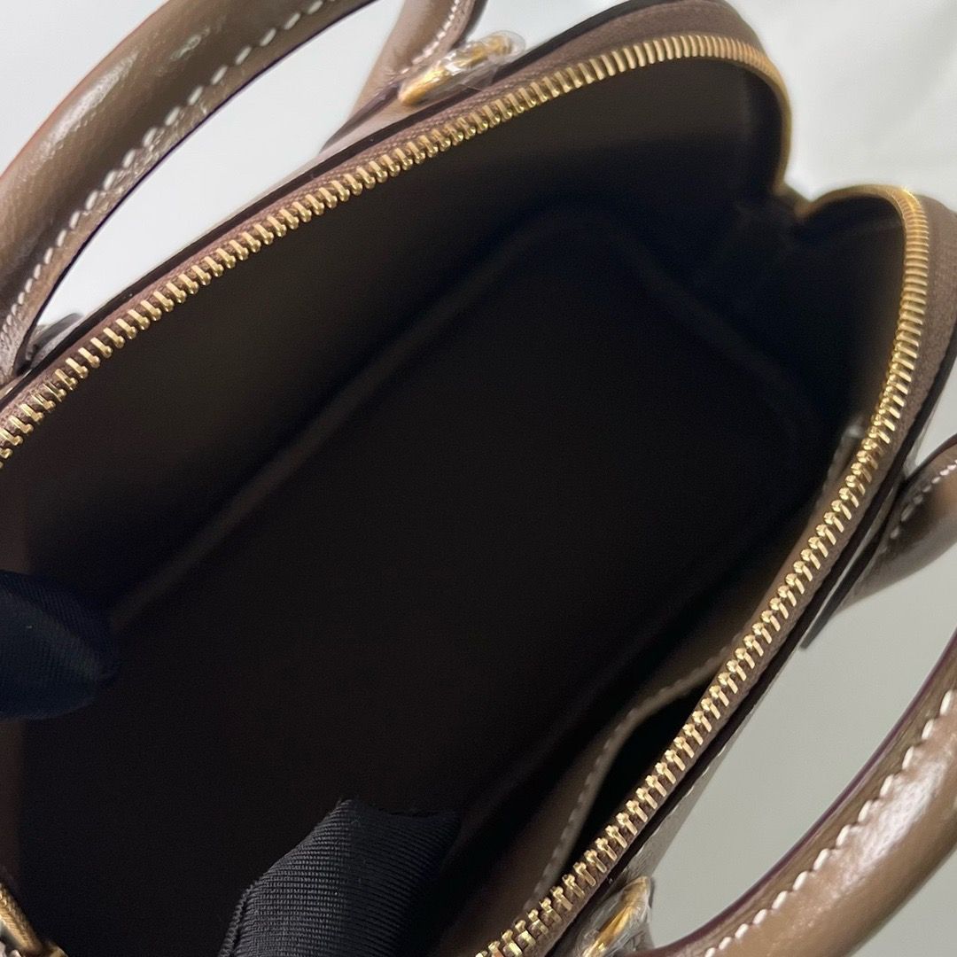 Hermes Bolide 1923 Mini Handmade Bag In Taupe Chevre Mysore Leather - Image 10