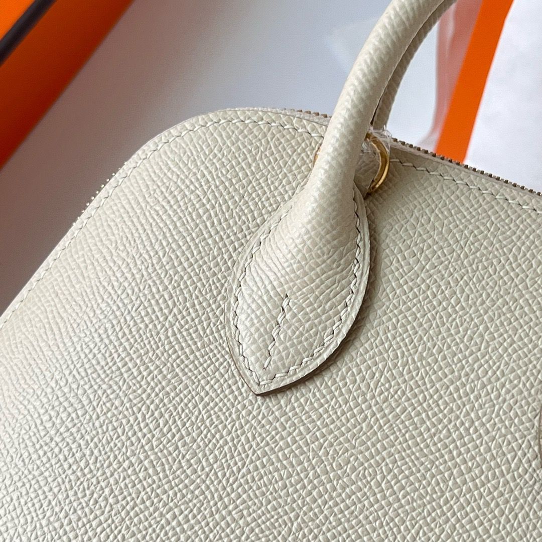 Hermes Bolide 1923 Mini Handmade Bag In Craie Epsom Calfskin - Image 4
