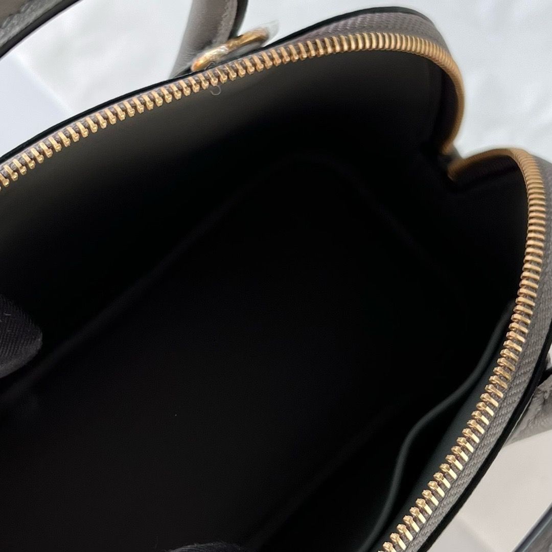 Hermes Bolide 1923 Mini Handmade Bag In Gris Meyer Evercolor Calfskin - Image 7